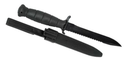 Glock 81 Field Knife, Saw Spring Steel Phosphate Treated Clip Point Black